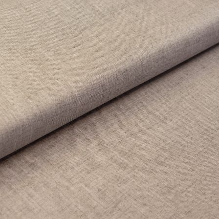 Wachstuch - Dekostoff beschichtet "Teflon - Linen Look" (warmgrau)