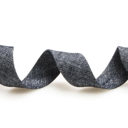 Schrägband Baumwolle "Jeans" 20 mm (dunkelblau meliert)