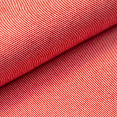 Bord côte tubulaire "Mini rayures" (rouge/blanc) de SWAFING