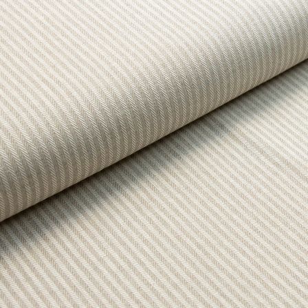 Tissu de decoration cotton "Dobby rayures" (nature/écru)