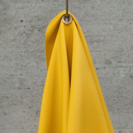 Tissu d'ameublement​/​décoration similicuir "Nappa Basic" (jaune moutarde)
