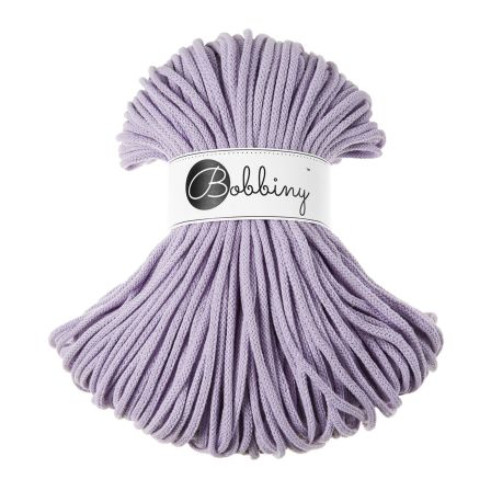 Fil macramé en coton recyclé "Premium Ø 5 mm - lavender" (lilas) de Bobbiny