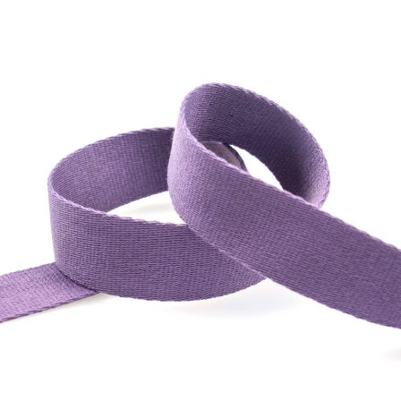 Sangle coton "uni" 40 mm (lilas foncé chiné)