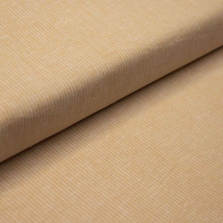 Tissu métis lin/coton "Fines rayures" (jaune foncé-blanc naturel)