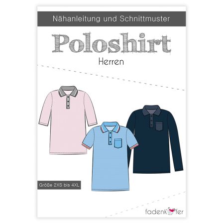 Patron t-shirt polo hommes t. 2XS-4XL de fadenkäfer (en allemand)