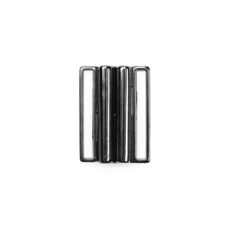 Boucle de ceinture à clipser - Métal "Fermoir clip" 40 mm (gris onyx)