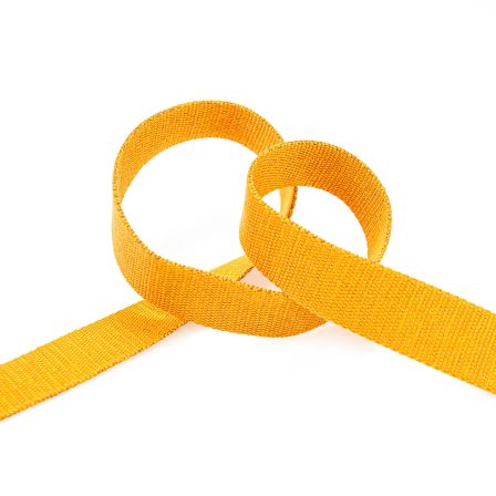 Sangle en coton "Shiny Lurex" 30 mm (orange clair-doré)