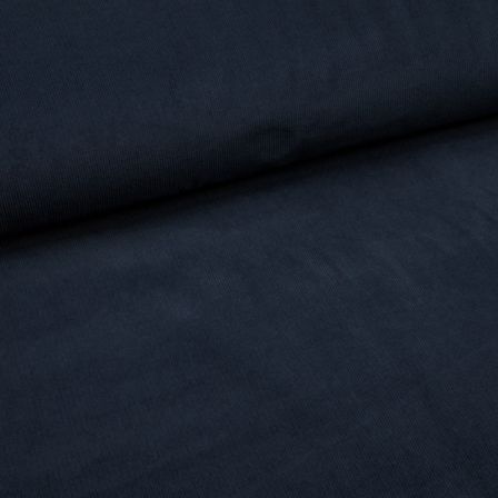 Velours côtelé à fines côtes en coton "Milleraies" (bleu foncé)