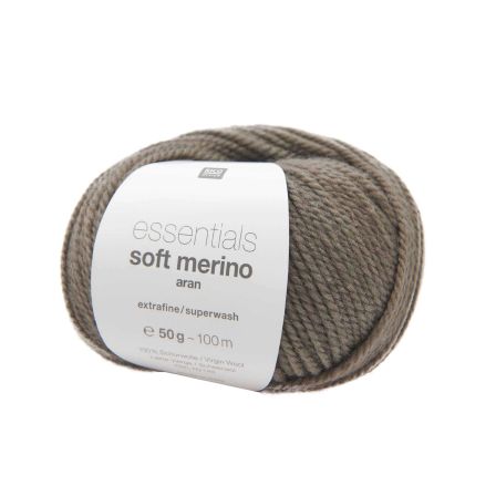 Laine mérinos -  Rico Essentials Soft Merino Aran (taupe)