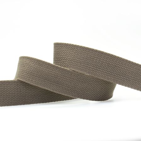 Gurtband Baumwolle "Soft" 30/40 mm (graubraun)
