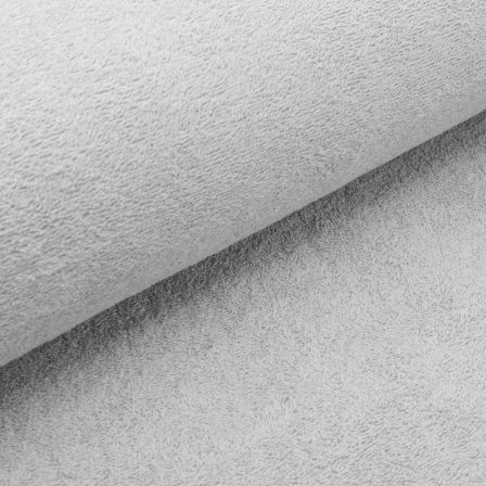 Tissu éponge en coton - uni "Douillet" (gris clair)