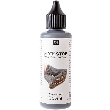 Latex antidérapant pour chaussettes- 50 ml (noir) de Rico Design