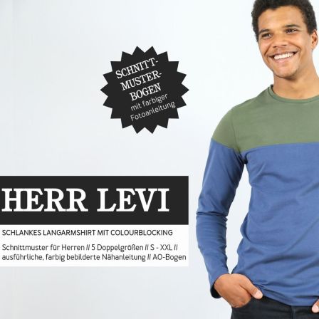 Schnittmuster - Herren Langarmshirt "Herr Levi" (Gr. S-XXL) von STUDIO SCHNITTREIF