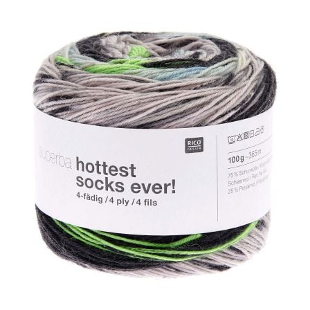 Laine à chaussettes -  Rico Superba Hottest Socks Ever! (stripes)