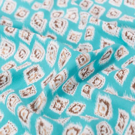 Viscose "Souk Breeze" (turquoise-offwhite/brun)