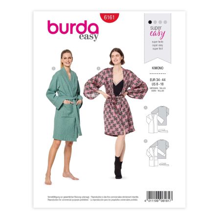 Patron - Kimono pour femmes "6161" (34-44) de burda easy