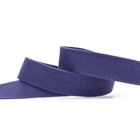 Sangle en coton "Solid" 30/40 mm (bleu marine)