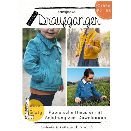 Instruction jacket jeans enfants "kleiner Draufgänger" Taille 92-158 de Lotte & Ludwig (en allem
