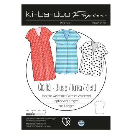 Schnittmuster Damen Bluse/Tunika/Kleid "Cicillia" Gr. 32-58 von ki-ba-doo