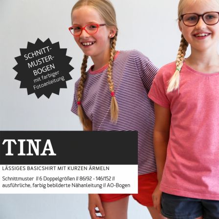 Patron - enfants shirt basic "Tina" (t. 86-152) de STUDIO SCHNITTREIF (en allemand)