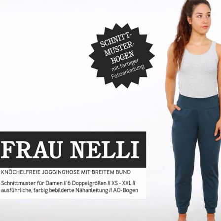 Patron - dame pantalon de jogging "Frau Nelli" (t. XS-XXL) de Studio Schnittreif (en allemand)