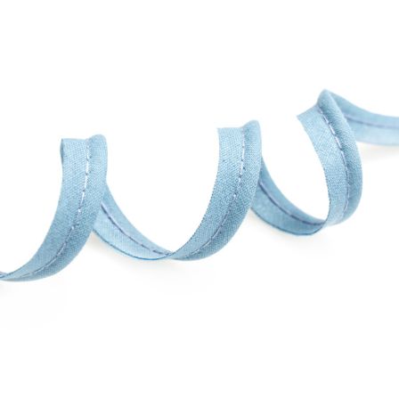 Passepoil coton "uni" 12 mm - au mètre (bleu clair)
