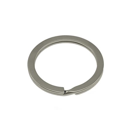 Porte-clés - plat Ø 30 mm (onyx/gris)