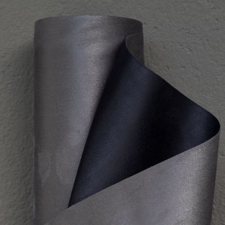 Tissu d'ameublement/décoration "Suédine double-face" (gris acier/noir)
