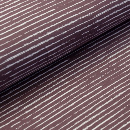 Jersey coton "Rayures" (mauve foncé-blanc)