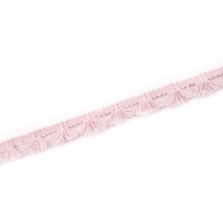 Quastenborte Baumwolle "uni" 15 mm (rosa)