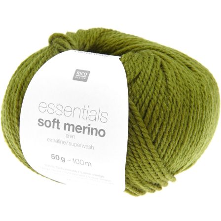 Merinowolle - Rico Essentials Soft Merino aran (oliv)