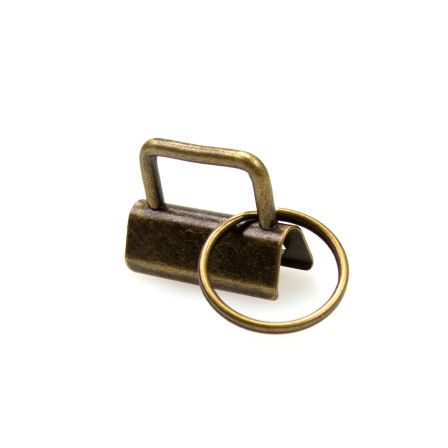 Porte-clés avec anneau pour clé 30 mm (laiton antique)