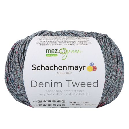 Fil à tricoter en coton - recyclé "Denim Tweed" (denim) de Schachenmayr