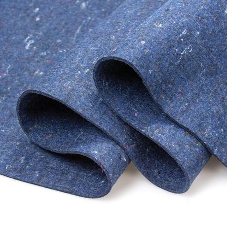 Feutre de laine "Chiné" 3 mm (bleu jean chiné)