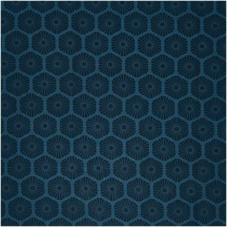 Popeline Baumwolle "Rosette" (dunkeljeans-nachtblau) von RICO DESIGN