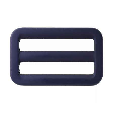 Boucle de réglage/boucle coulissante en métal - revêtement mat “Fashion” 25 mm (bleu foncé)