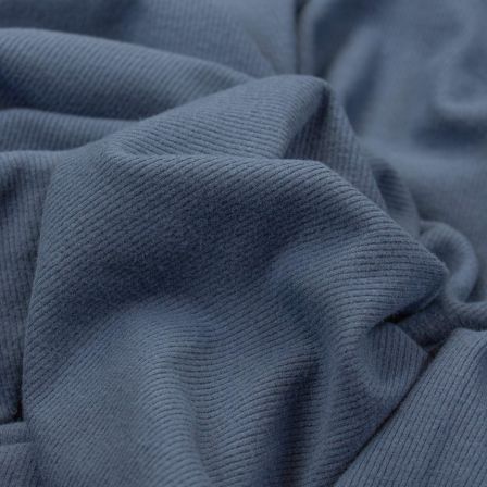 Maille de viscose - côtelé "Lena" (bleu jean)