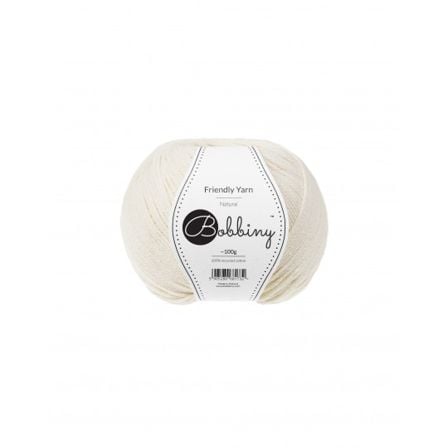 Baumwollgarn Recyling "Friendly Yarn - natural" (ecru) von Bobbiny
