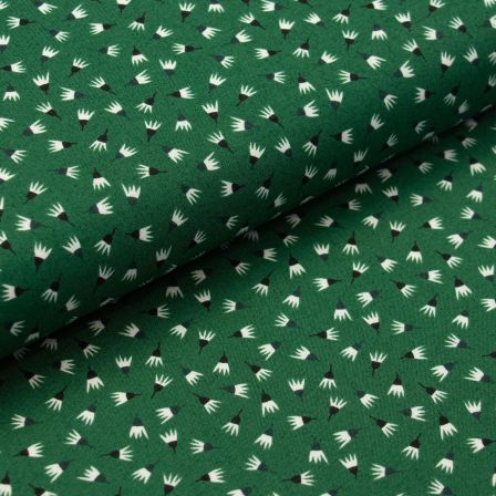 Coton bio "Easy Weekend/Freefall" (vert-blanc/noir) de Cloud9 Fabrics