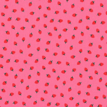 AU Maison - Coton "Strawberries-Pink/Red" (pink clair-rouge/vert foncé)