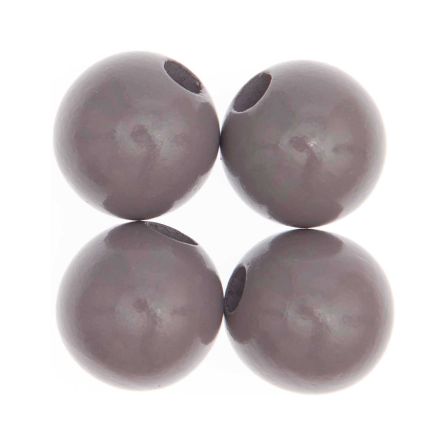 Perles en bois "Macramé" Ø 35 mm - lot de 4 (gris) de RICO DESIGN