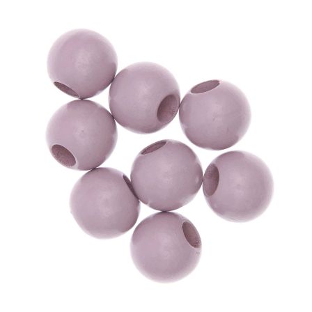Perles en bois "Macramé" Ø 25 mm- 8 pièces (vieux rose) de RICO DESIGN