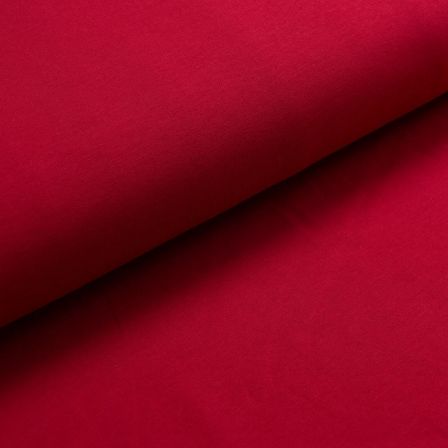Jersey de coton bio uni "Pierre & Marie" (rouge foncé)