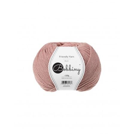 Baumwollgarn Recyling "Friendly Yarn - blush" (puderrosa) von Bobbiny