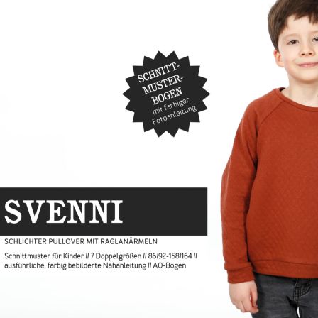 Schnittmuster - Kinder Pullover "Svenni" (Gr. 98-152) von STUDIO SCHNITTREIF