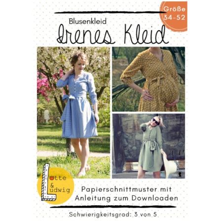 Schnittmuster Blusenkleid "Irenes Kleid" Gr. 34-52 von Lotte & Ludwig