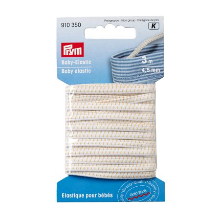 PRYM Elastique Baby 4,5 mm - carton à 3 m (blanc) 910350