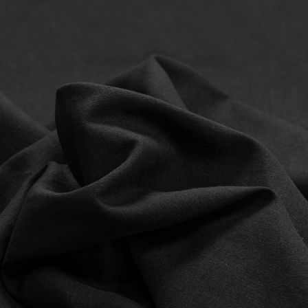 Tissu métis lin/coton - washed "Verona" (noir)