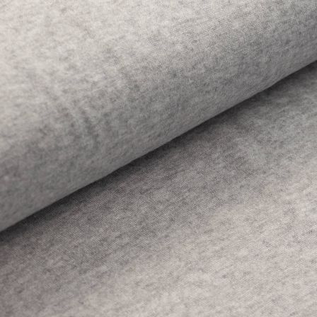 Maille tricot en viscose "Soft mélange" (gris chiné)