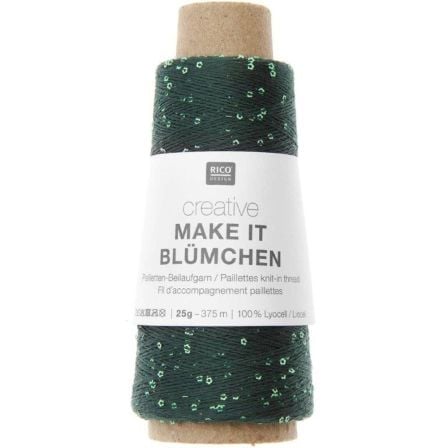 Pailletten-Beilaufgarn - Rico Creative Make it Blümchen (efeu)
